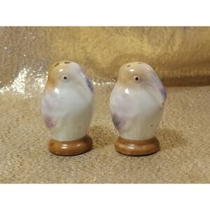 Vintage Mini Ceramic Pelican Salt Pepper Shakers MCM Kitschy Kitchen Birds
